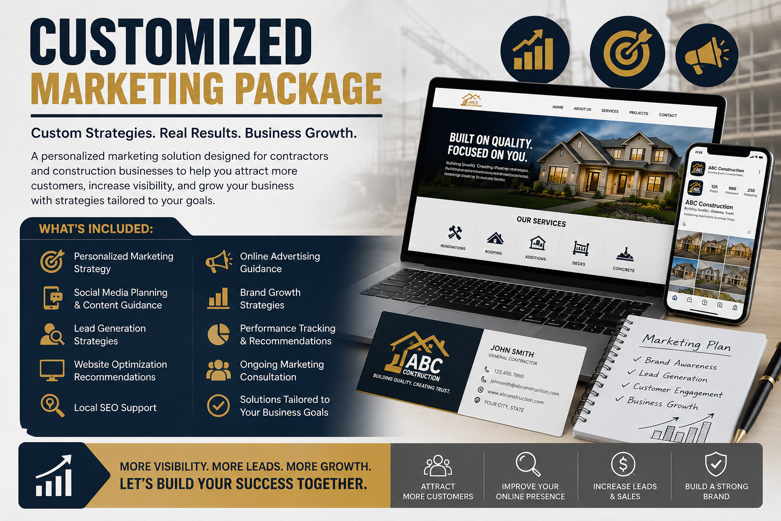 Customized Marketing Package for Contractors and Construction Businesses